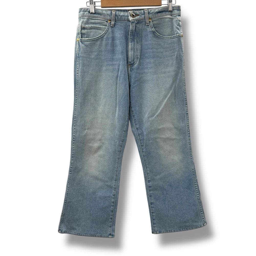 Khaite Vivian Vintage Blue Jeans Women’s Size 30 High Rise Bootcut Cropped Denim - Picture 3 of 12